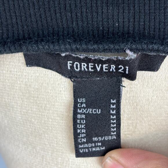 Y2K Forever 21 Black Knit Scoopneck Pearl Button Long Sleeve Medium Whimsigoth - Picture 6 of 7